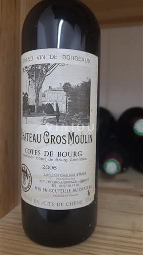Bordeaux Côtes-de-bourg Château Gros Moulin 2006