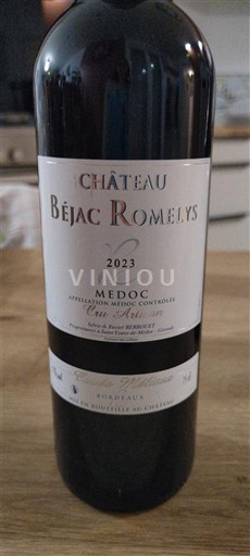 Bordeaux Médoc Château Béjac Romélys 2023