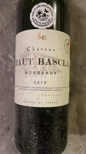 Bordeaux Haut Bascla 2019