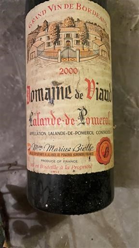 Bordeaux Lalande-de-pomerol Domaine Viaud 2000