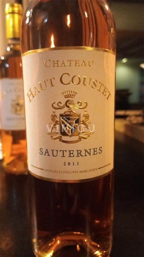Bordeaux Sauternes Château Haut Coustet 2011