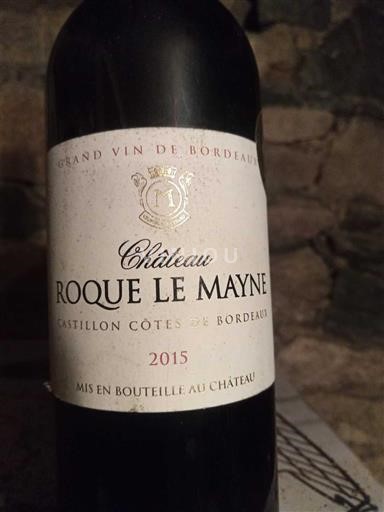 Bordeaux Castillon-côtes-de-bordeaux Château Roque le Mayne 2015
