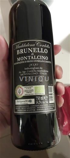 Toscana Brunello di Montalcino Maddalena Cordella 2017