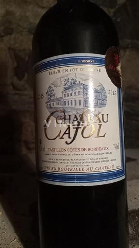 Bordeaux Castillon-côtes-de-bordeaux Château Cafol 2015