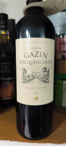 Bordeaux Pessac-Léognan Château Gazin Rocquencourt 2010