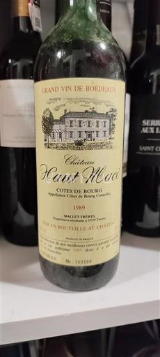 Bordeaux Côtes-de-bourg Château Haut Macô 1989