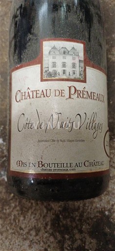 Burgundsko Côte de nuits villages Château Préméaux 2006