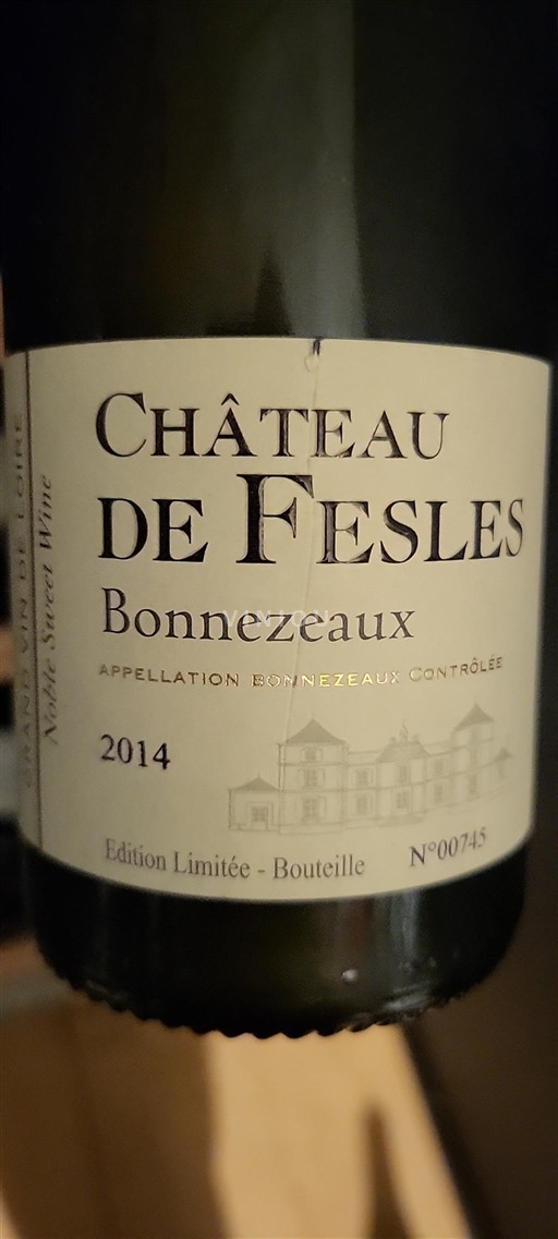 Vale do Loire Bonnezeaux Château Fesles 2014