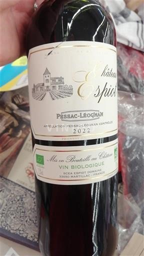 Bordeaux Pessac-Léognan Château Espiot 2022