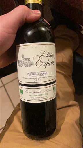 Bordeaux Pessac-Léognan Château Espiot 2022