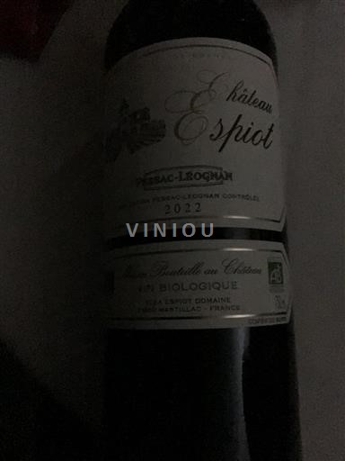 Bordeaux Pessac-Léognan Château Espiot 2022