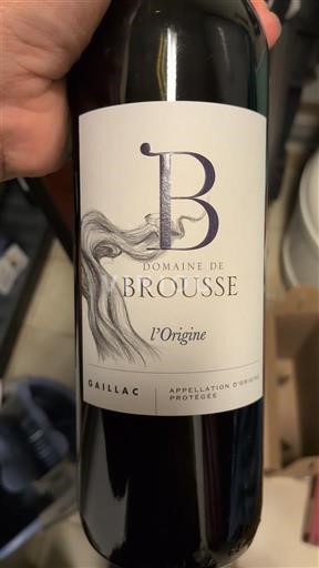 Sud-Ovest Gaillac Domaine Brousse l'Origine 2022