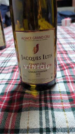 Vin Blanc doux Jacques Iltis 2018 France Alsace AOC Grand Cru