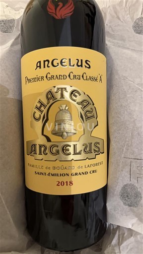Bordeaux Saint-Émilion Premier Grand Cru Classé A Château Angélus 2018
