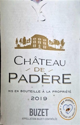 Lounais-Ranska Buzet Château Padère 2019