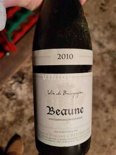 Burgundi Beaune Domaine Jean et Vincent Creusefond 2010