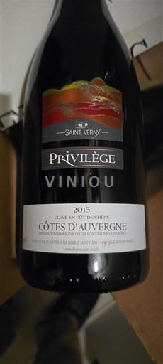Vallée de la Loire Côtes-d'Auvergne Saint Verny Privilège 2015