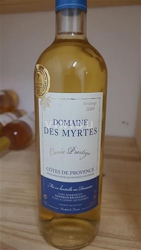 Viner Blanc sec Cuvée Prestige Domaine S Myrtes 2009 Frankrike Provence Côtes-de-Provence AOC