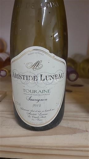 Vin Blanc sec Sauvignon Aristide Luneau 2004 France Vallée de la Loire Touraine AOC