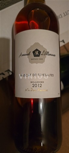 Roussillon Muscat de Rivesaltes ARnaud de Villeneuve 2012