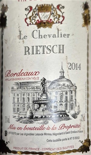 Burdeos Bordeaux Le Chevalier Rietsch 2014