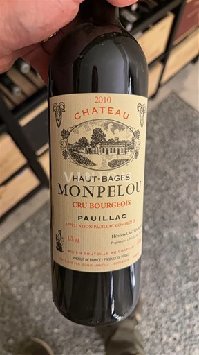 Bordeaux Pauillac Cru Bourgeois Château Haut-Bages Monpelou 2010