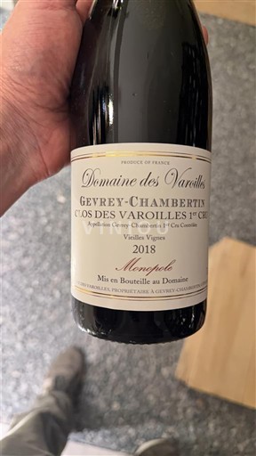 Bourgogne Gevrey-chambertin Premier Cru Domaine S Varoilles Monopole Vieilles Vignes 2018