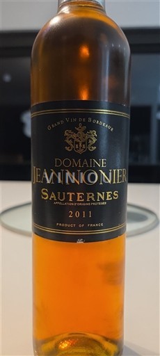 Bordeaux Sauternes Domaine Jeannonier 2011