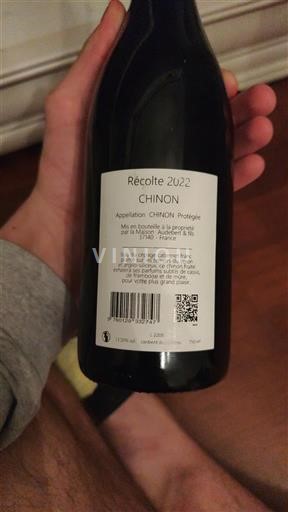 Vin Rouge sec Audebert & Fils 2022 France Vallée de la Loire Chinon AOC