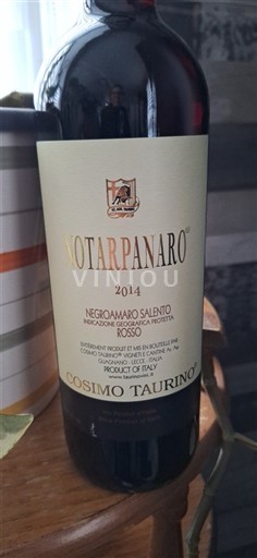 Puglia Susumaniello Salento Cosimo Taurino Notarpanaro 2014