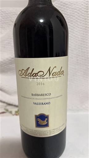 Piedmont Wines Barbaresco Ada Nada Valeirano 2016