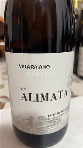 Campania Fiano di Avellino Villa Raiano Alimata 2022