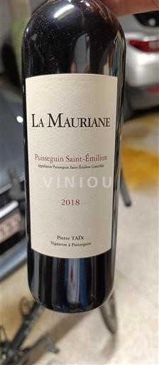 Burdeos Puisseguin-saint-émilion La Mauriane 2018