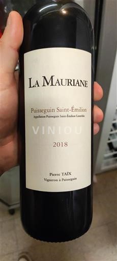 Bordeaux Puisseguin-Saint-Émilion La Mauriane 2018