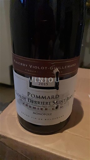 Borgoña Pommard Premier Cru Thierry Violot-Guillemard Clos de Derrière Saint-Jean Monopole 2015