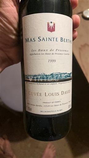 Wijnen Rouge sec Cuvée Louis David Mas Sainte Berthe 1999 Frankrijk Provence Niet gespecificeerd AOC