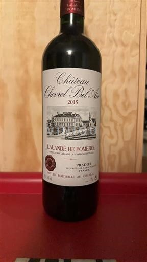 Burdeos Lalande-de-Pomerol Château Cheval Bel Air Paradís 2015
