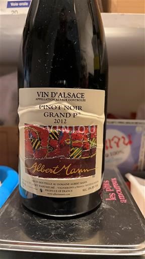 Alsace Albert Mann Pinot Noir Grand P 2012