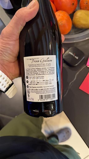 Rhônedalen Châteauneuf-du-Pape Les Grandes Serres Prince Guillaume Icke årgångsbetecknad