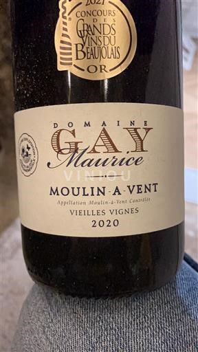 Beaujolais Moulin-à-vent Domaine Gay Maurice Vieilles Vignes 2020
