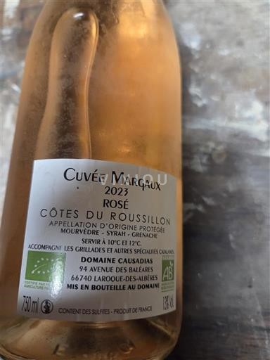 Roussillon Côtes-du-Roussillon Domaine Causadias Margaux 2023
