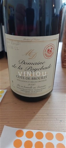 Beaujolais Côte-de-Brouilly Domaine La Poyebade 2020