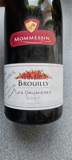 Beaujolais Brouilly Mommessin Les Grumières 2007