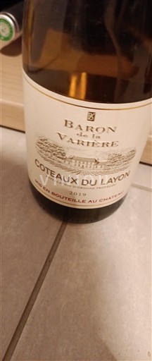 Dolina Loare Coteaux-du-Layon Baron de la Varière 2019