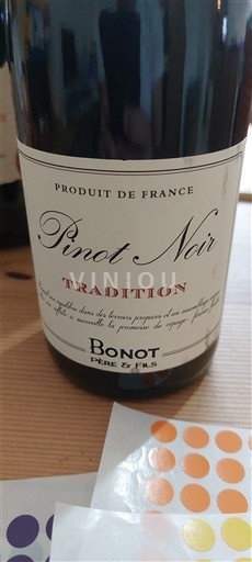 Vine Rouge sec Tradition Bonot Père & Fils 2022 Frankrig Bourgogne Vin de France