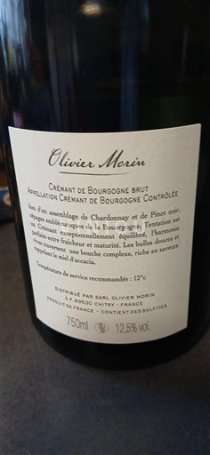 Burgundy Crémant de Bourgogne Olivier Morin Non-Vintage