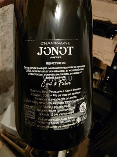 Champagne Champagner Jonot Frères Rencontre 2021