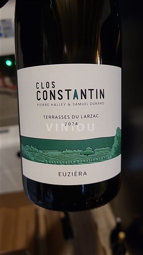 Viner Rouge sec Euziéra Clos Constantin 2024 Frankrike Languedoc Terrasses-du-Larzac AOC