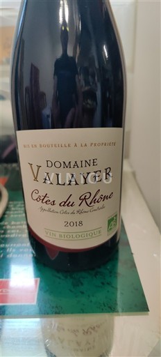 Valle del Rodano Côtes-du-Rhône Domaine Valayer 2018