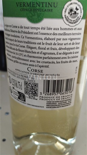 Corsica Réserve du Président Vermentinu 2023